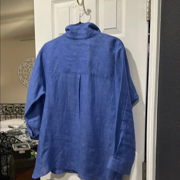 J. McLaughlin Blue Blouse - Picture 4 of 4